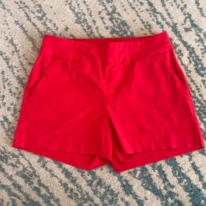 Red Pull-On Shorts, 4”